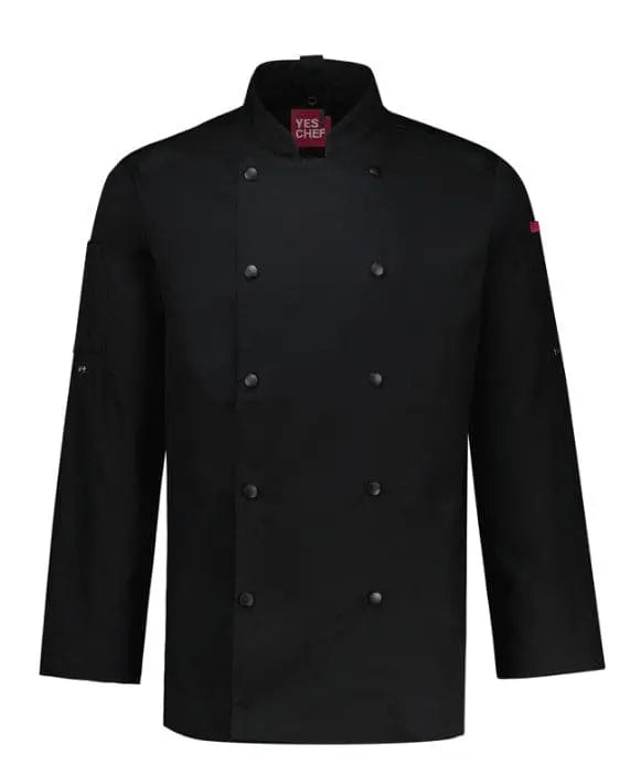 Biz Collection  Men's Gusto Long Sleeve Chef Jacket CH430ML Metro Workwear.